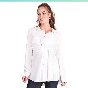 Seraphine White Blouse with Tie - new with tags!